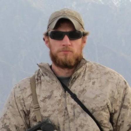 Navy SEAL Aaron Vaughn in uniform, overseas.