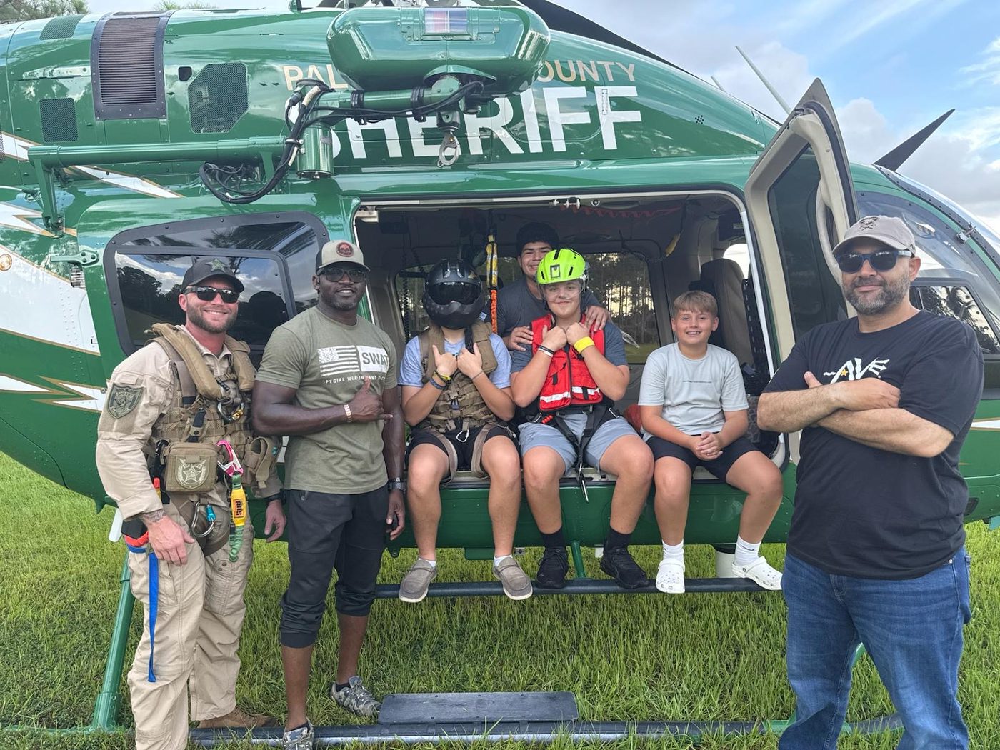 Children of fallen law enforcement officers together at an Operation 300 camp.