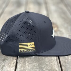 Op300's x Branded Bills Performance Flat Brim Hat (Black)