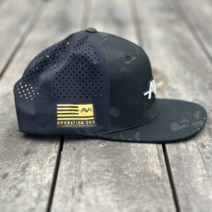 Op300's x Branded Bills Performance Flat Brim Hat (Black Camo)