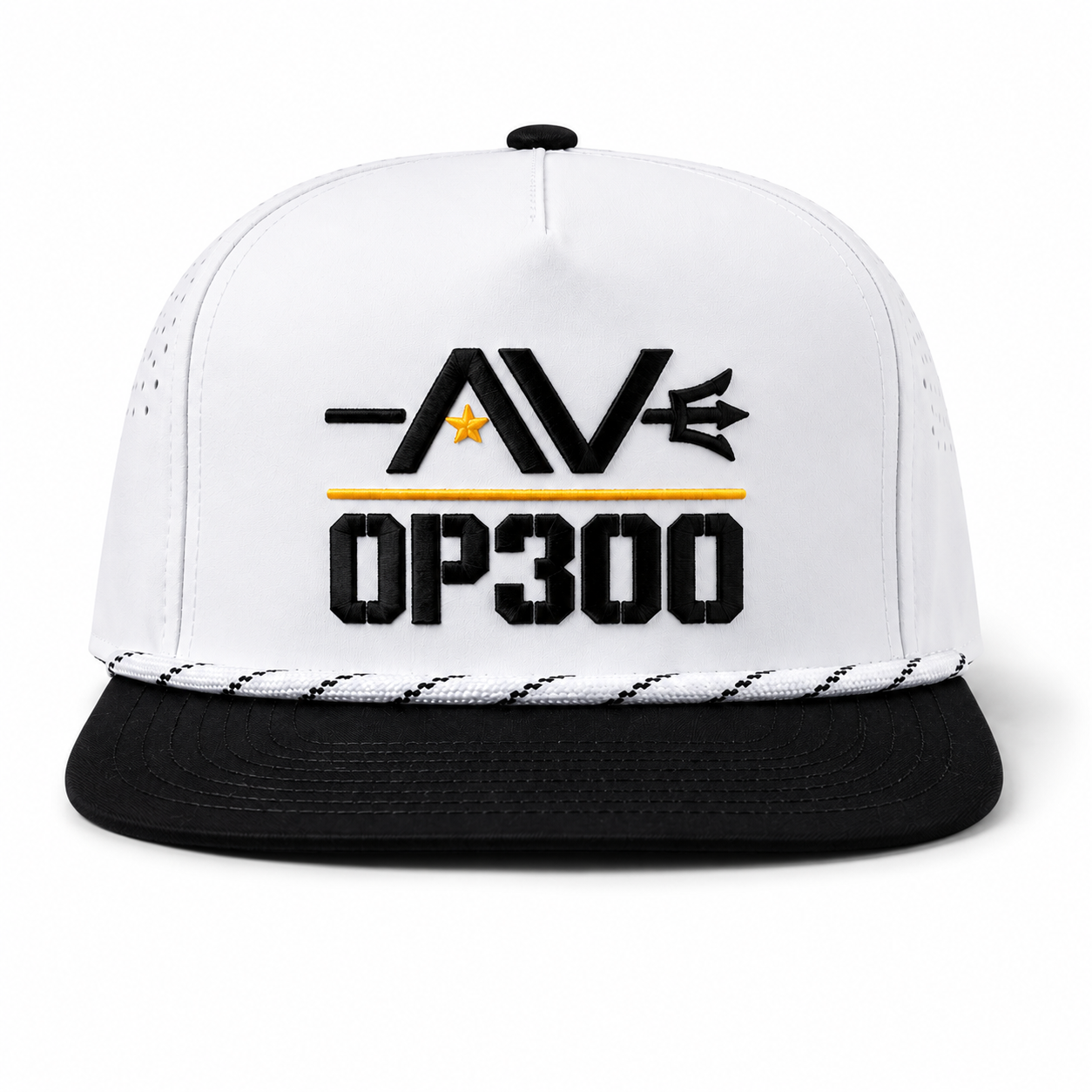 Operation 300 White and Black Two Tone Rope Hat