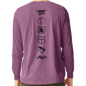 Op300 x Comfort Colors® Spine Logos Long Sleeve (Colors: Berry & Ice Blue)