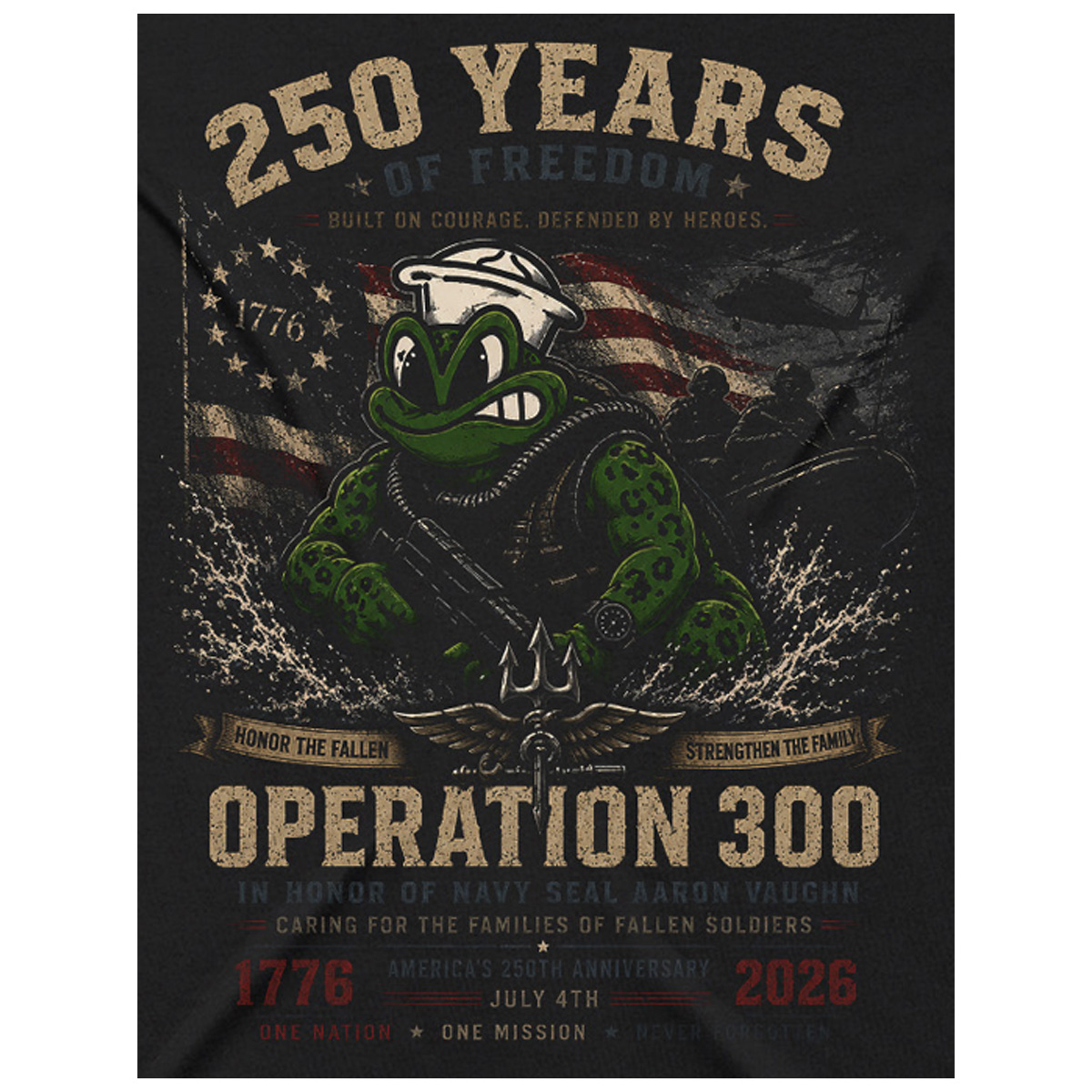 Op300's 250 Years of Freedom Frogman Shirt - Image 3